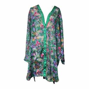 Victoria's Secret Green Floral Robe